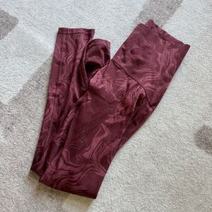 Brown Marble Scrunch Active Leggings